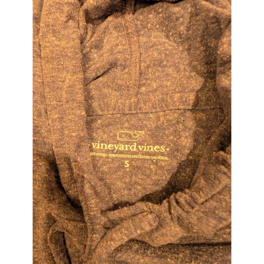 Vineyard Vines Sweater Mens S Heather Blue Green Whale‎ Logo Pullover Hoodie